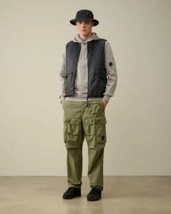 C.P. Company Diagonal Raised Fleece Hoodie Drizzle Grey Cheap