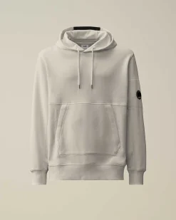 C.P. Company Diagonal Raised Fleece Hoodie Drizzle Grey Cheap
