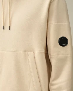 C.P. Company Diagonal Raised Fleece Hoodie Pistachio Shell-Beige New