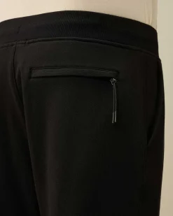 C.P. Company Diagonal Raised Fleece Logo Sweatpants Black Hot