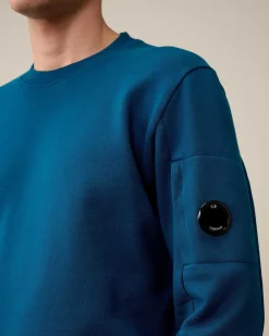 C.P. Company Diagonal Raised Fleece Sweatshirt Ink Blue Sale