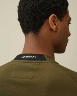 C.P. Company Diagonal Raised Fleece Sweatshirt Ivy Green Cheap