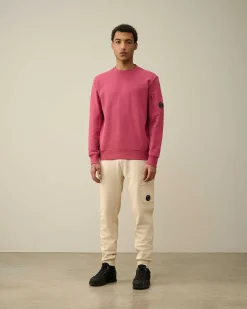 C.P. Company Diagonal Raised Fleece Sweatshirt Red Bud Cheap
