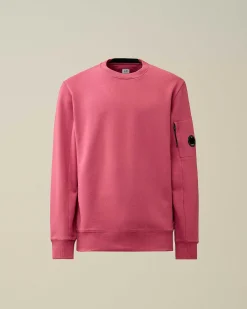 C.P. Company Diagonal Raised Fleece Sweatshirt Red Bud Cheap