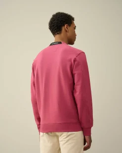 C.P. Company Diagonal Raised Fleece Sweatshirt Red Bud Cheap