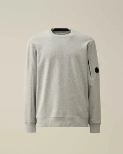 C.P. Company Diagonal Raised Fleece Sweatshirt Grey Melange Shop