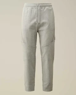 C.P. Company Diagonal Raised Fleece Sweatpants Grey Melange Best Sale