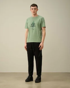 C.P. Company Diagonal Raised Fleece Sweatpants Black New