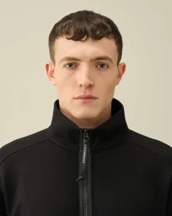 C.P. Company Diagonal Raised Fleece Zipped Sweatshirt Black Online