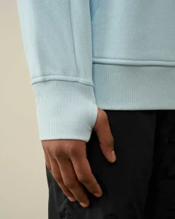 C.P. Company Diagonal Raised Fleece Zipped Sweatshirt Starlight Blue Outlet