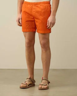 C.P. Company Eco-Chrome R Short Swim Shorts Gold Flame-Orange Best