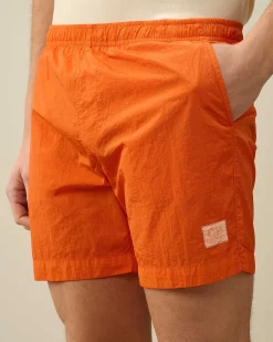 C.P. Company Eco-Chrome R Short Swim Shorts Gold Flame-Orange Best