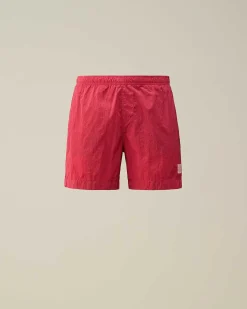 C.P. Company Eco-Chrome R Short Swim Shorts Red Bud Best