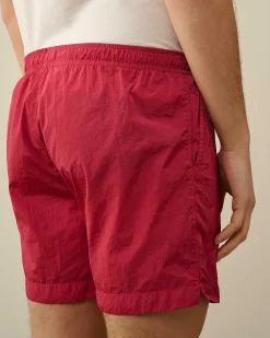 C.P. Company Eco-Chrome R Short Swim Shorts Red Bud Best