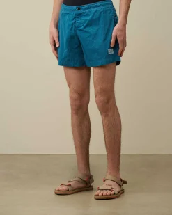 C.P. Company Eco-Chrome R Swim Shorts Ink Blue New