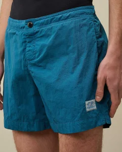 C.P. Company Eco-Chrome R Swim Shorts Ink Blue New