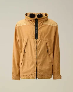 C.P. Company 50 Fili Gum Mixed Goggle Jacket Pastry Shell-Orange Sale