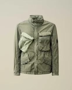 C.P. Company 50 Fili Gum Mixed Jacket Agave Green Hot