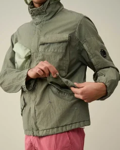C.P. Company 50 Fili Gum Mixed Jacket Agave Green Hot