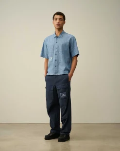 C.P. Company 50 Fili Loose Pants Mood Indigo-Blue New