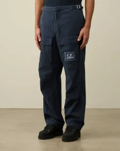 C.P. Company 50 Fili Loose Pants Mood Indigo-Blue New