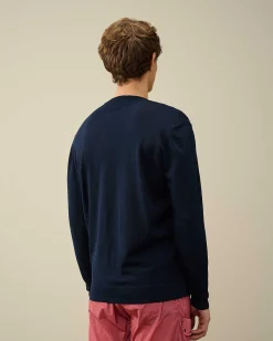 C.P. Company Filo Di Scozia Knit Total Eclipse-Blue Online