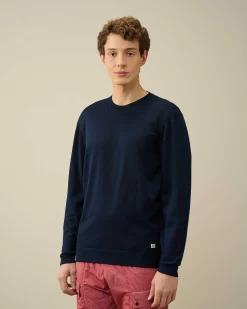 C.P. Company Filo Di Scozia Knit Total Eclipse-Blue Online