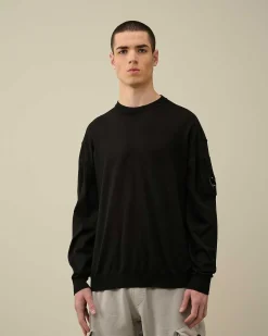 C.P. Company Filo Di Scozia Lens Knit Black Cheap