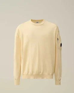 C.P. Company Filo Di Scozia Lens Knit Gauze White Cheap