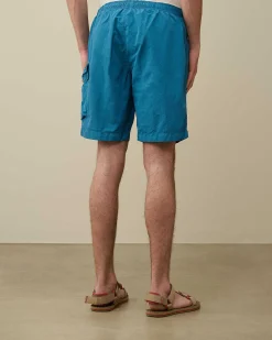 C.P. Company Flatt Nylon Cargo Swim Shorts Ink Blue New
