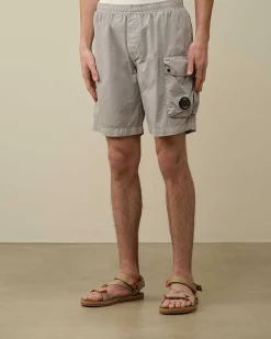 C.P. Company Flatt Nylon Cargo Swim Shorts Drizzle Grey Hot