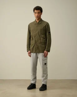 C.P. Company Flatt Nylon Chore Jacket Ivy Green Sale