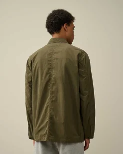 C.P. Company Flatt Nylon Chore Jacket Ivy Green Sale