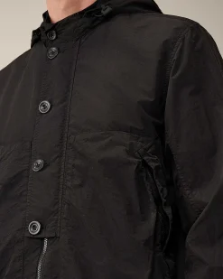 C.P. Company Flatt Nylon Goggle Overshirt Black Store