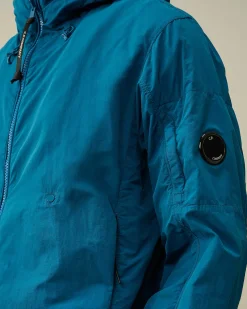 C.P. Company Flatt Nylon Reversible Hooded Jacket Ink Blue Hot