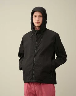C.P. Company Flatt Nylon Reversible Hooded Jacket Black Best