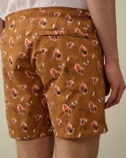 C.P. Company Flatt Nylon Sponged Swim Shorts Pastry Shell-Orange Cheap