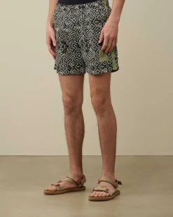 C.P. Company Flatt Nylon Swim Shorts Agave Green Outlet