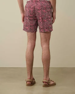 C.P. Company Flatt Nylon Swim Shorts Red Bud Fashion