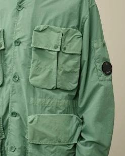 C.P. Company Flatt Nylon Utility Overshirt Green Bay Online