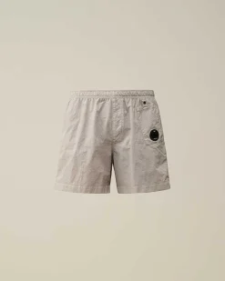 C.P. Company Flatt Nylon Utility Swim Shorts Drizzle Grey Store