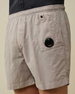 C.P. Company Flatt Nylon Utility Swim Shorts Drizzle Grey Store