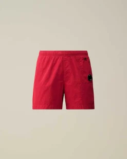 C.P. Company Flatt Nylon Utility Swim Shorts Red Bud Online