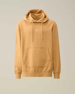 C.P. Company 30/1 Fleece Artisanal Hoodie Pastry Shell-Orange Fashion