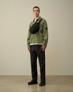 C.P. Company Gabardine Buttoned Shirt Agave Green Flash Sale