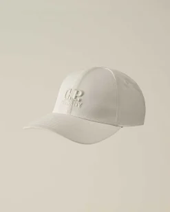 C.P. Company Gabardine Logo Cap Gauze White Best Sale