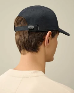 C.P. Company Gabardine Logo Cap Total Eclipse-Blue Discount
