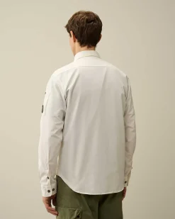 C.P. Company Gabardine Pockets Shirt Gauze White New