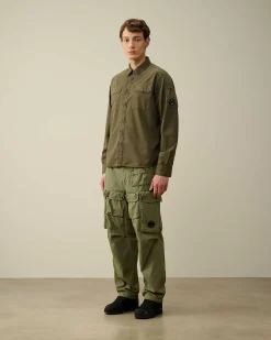 C.P. Company Gabardine Pockets Shirt Ivy Green Cheap