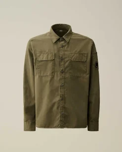 C.P. Company Gabardine Pockets Shirt Ivy Green Cheap